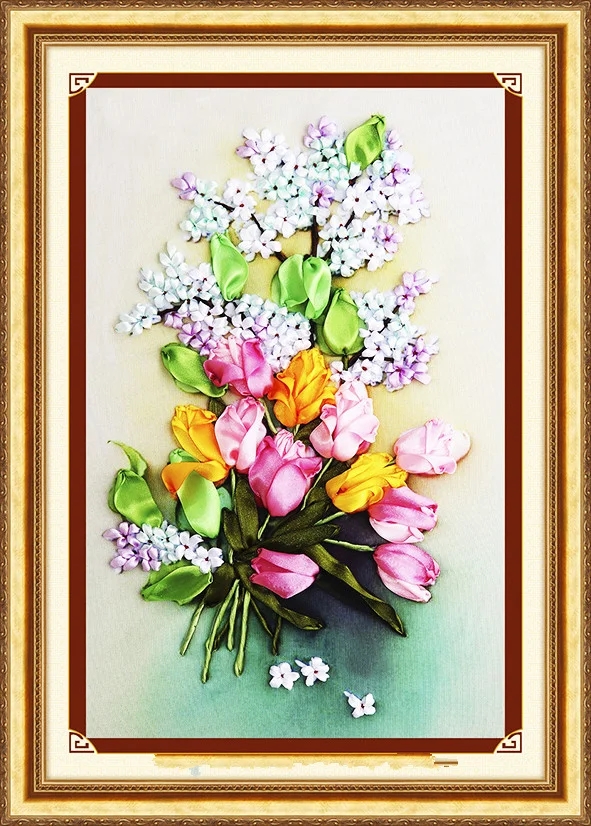 Embroidery Rose - Couture, bricolage ruban point de croix
