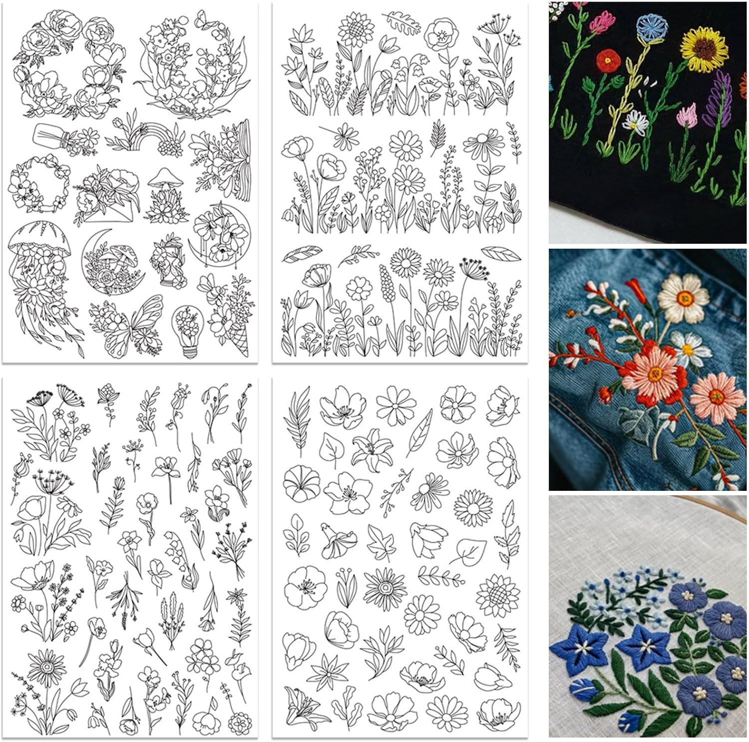 4 feuilles de motifs de broder - Embroidery Meaning avis et prix