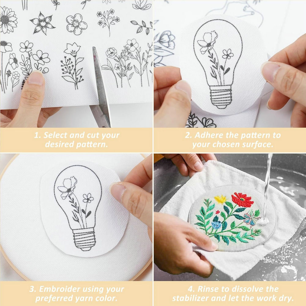 4 feuilles de motifs de broder - Embroidery Meaning avis et prix