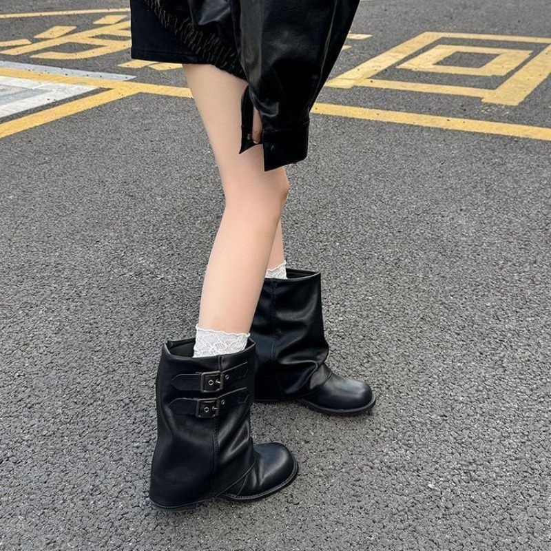 Bottines mi-mollet à double bo - Embroidery Garments avis et prix
