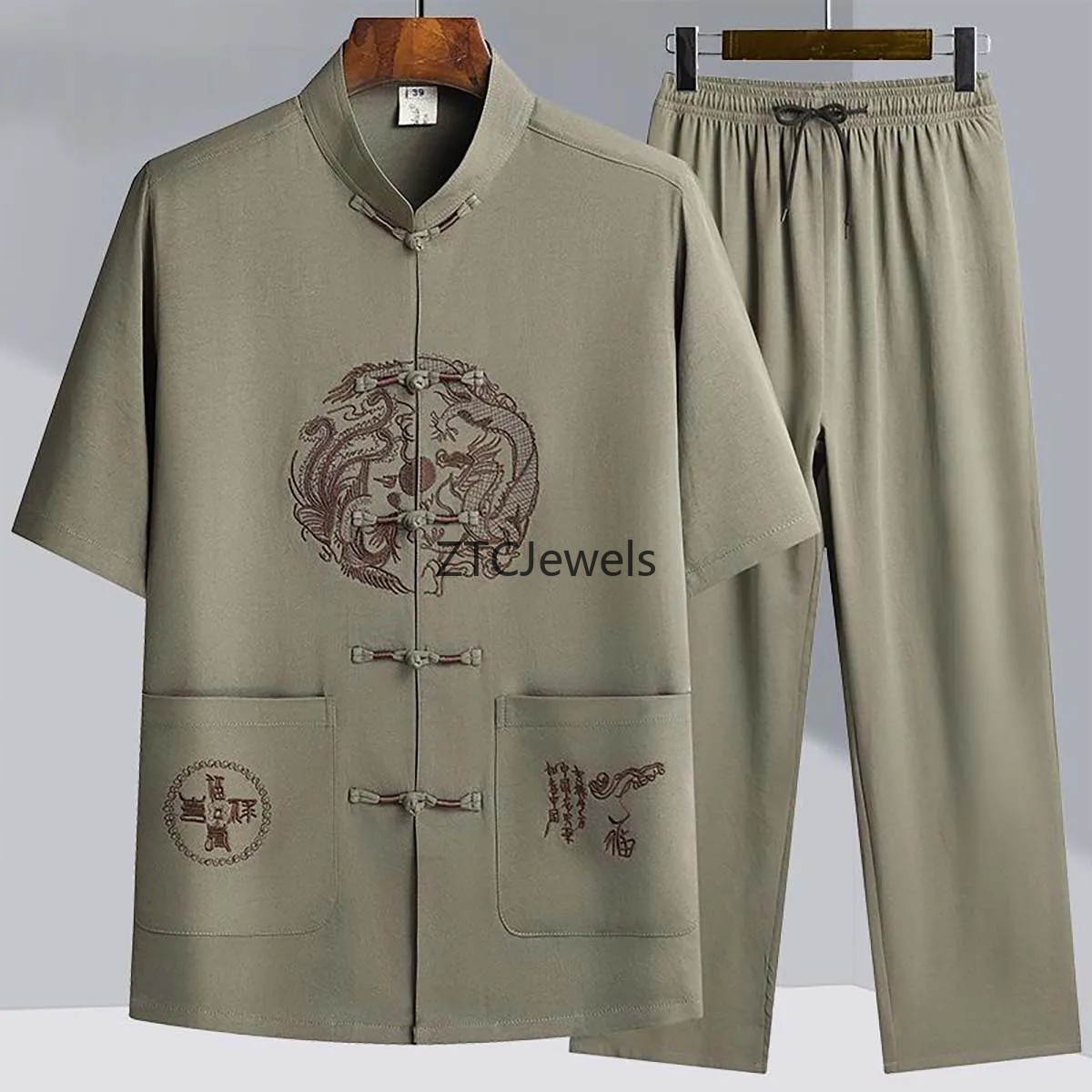Costume traditionnel chinois d - Embroidery Cotton Shirt avis et prix